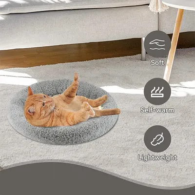 IntiMeg Cama redonda para gato y perro pequeño