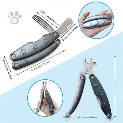 IntiMeg Coupe Ongle Chien avec Lime & Peigne