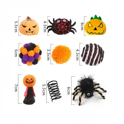 IntiMeg Ensemble de baguettes pour chat d'Halloween