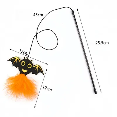 IntiMeg Ensemble de baguettes pour chat d'Halloween