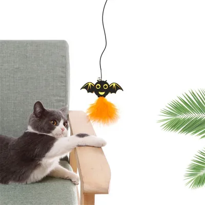 IntiMeg Ensemble de baguettes pour chat d'Halloween