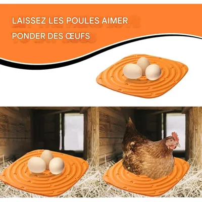 ZooVenture Ensemble de 8 tapis de nidification pour poulailler