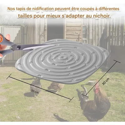 ZooVenture Ensemble de 8 tapis de nidification pour poulailler