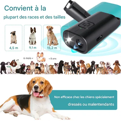IntiMeg Dispositif anti - aboiement pour chien portable et mini