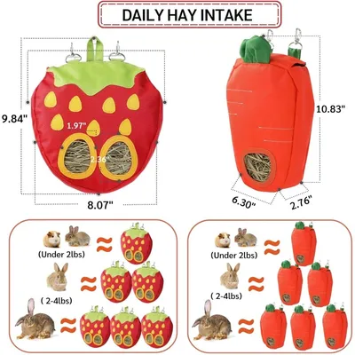 ZooVenture Distributeur d'aliments et de foin pour Petits Animaux