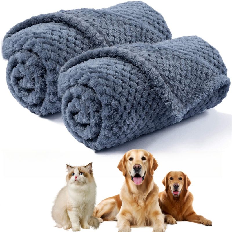 IntiMeg Couverture en velours ananas pour Chats et chiens