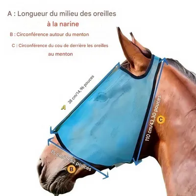 ZooVenture Masque anti-mouches pour cheval