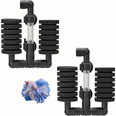 ZooVenture Lot de 2 filtres éponge pour aquarium