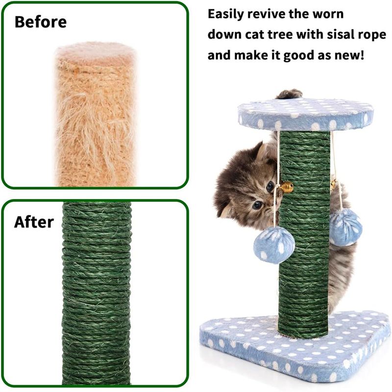 IntiMeg 6 mm, 10 m Corde en sisal pour griffoirs