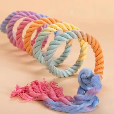 ZooVenture Corde spirale flexible en coton jouet pour oiseaux