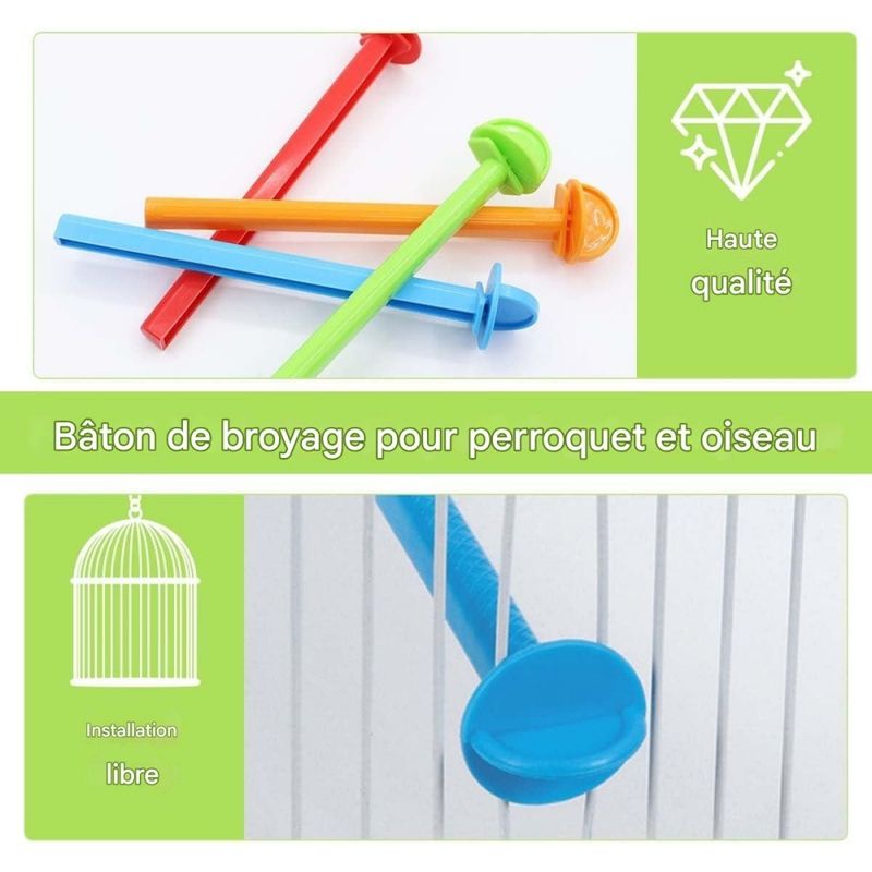 ZooVenture Lot de 8 perchoirs universels en plastique pour oiseaux