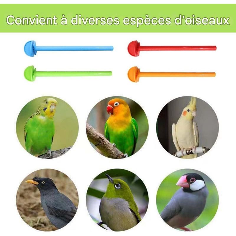 ZooVenture Lot de 8 perchoirs universels en plastique pour oiseaux