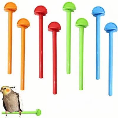 ZooVenture Juego de 8 perchas universales de plástico para pájaros