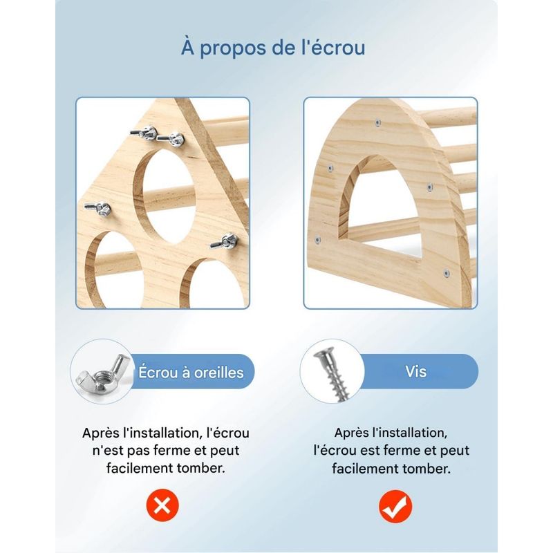 ZooVenture Perchoir stable et adapté aux habitudes naturelles pour Oiseaux
