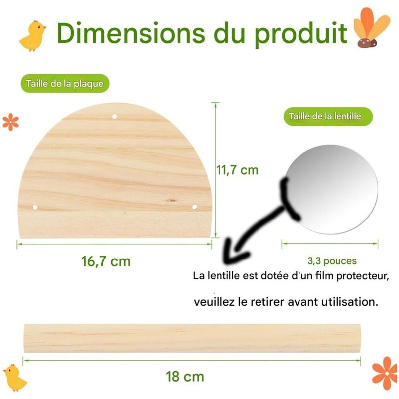 ZooVenture Perchoir en bois pour poules et poulailler