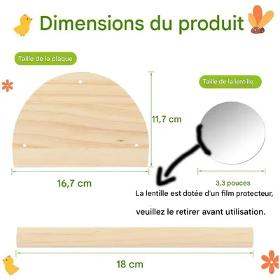 ZooVenture Perchoir en bois pour poules et poulailler