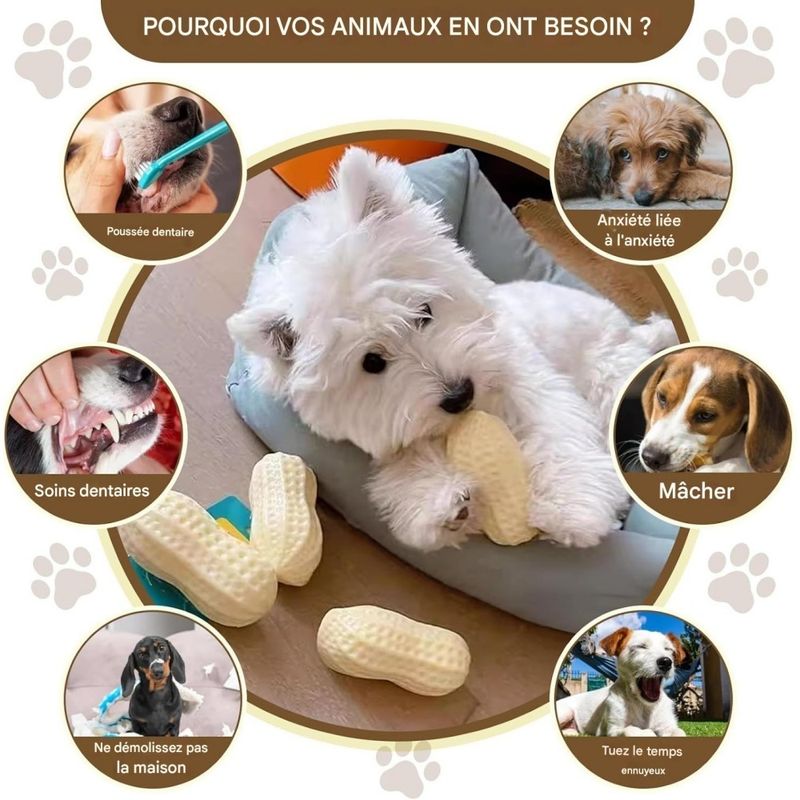 ZooVenture Jouets à mâcher cacahuète pour chiens