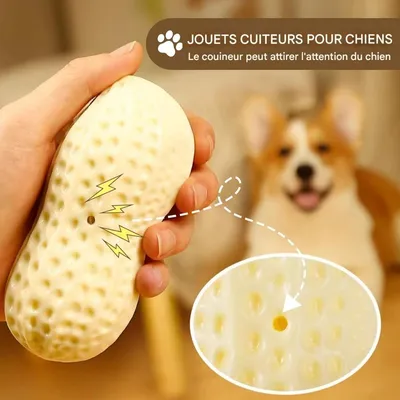 ZooVenture Juguetes masticables de cacahuete para perros