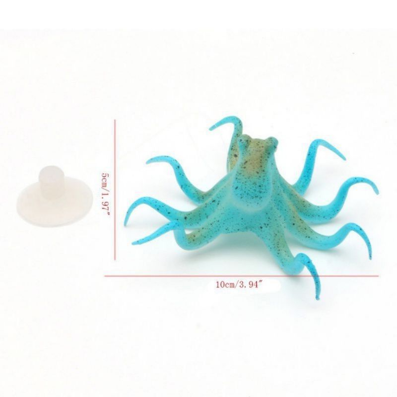 ZooVenture Octopus artificiel fluorescent ornement aquarium