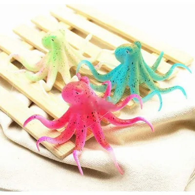 ZooVenture Octopus artificiel fluorescent ornement aquarium