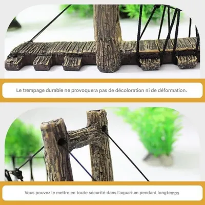 ZooVenture Pont décoratif pour aquarium poissons combattants