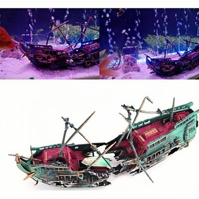 ZooVenture Ornement d'épave navire aquatique