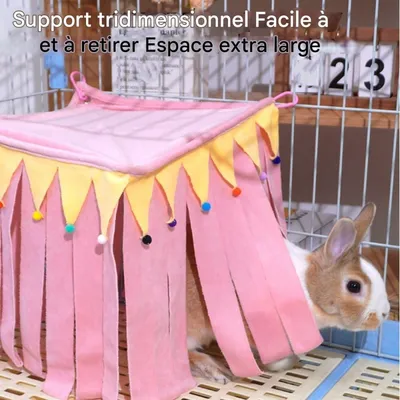 ZooVenture Cachette d'angle pour petits animaux de compagnie