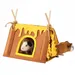 FurryFusion Nid de tente en bois pour petits animaux