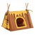 FurryFusion Nid de tente en bois pour petits animaux