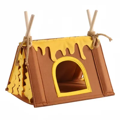 FurryFusion Nid de tente en bois pour petits animaux