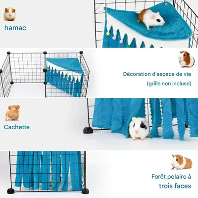 ZooVenture Cachette d'angle pour petits animaux de compagnie
