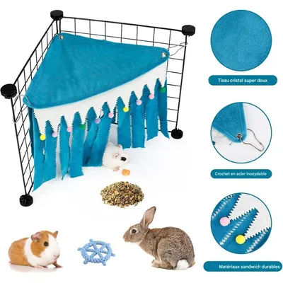 ZooVenture Cachette d'angle pour petits animaux de compagnie