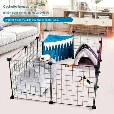 ZooVenture Cachette d'angle pour petits animaux de compagnie