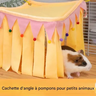 ZooVenture Cachette d'angle pour petits animaux de compagnie