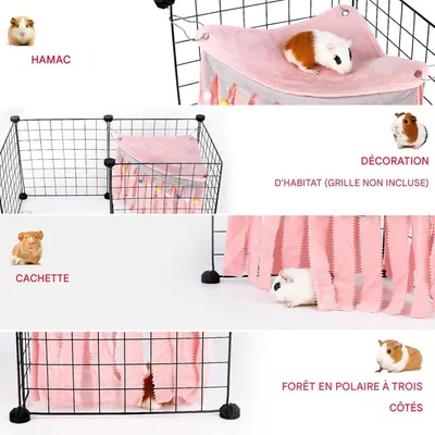 ZooVenture Cachette d'angle pour petits animaux de compagnie