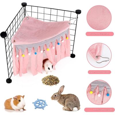 ZooVenture Cachette d'angle pour petits animaux de compagnie