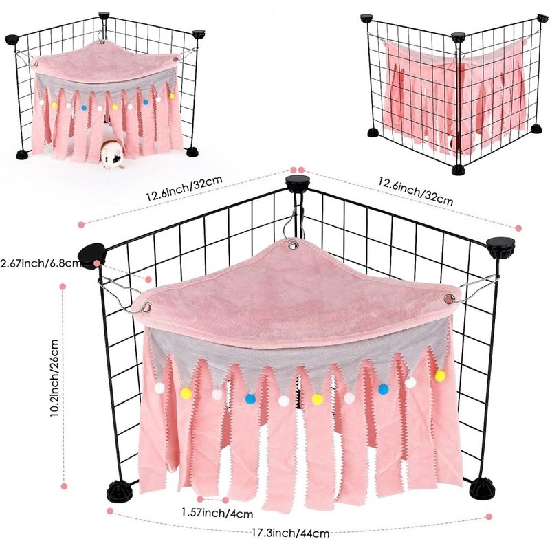 ZooVenture Cachette d'angle pour petits animaux de compagnie