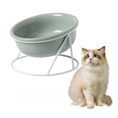 IntiMeg Bol en céramique pour chat et chien avec socle surélevé