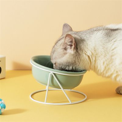 IntiMeg Bol en céramique pour chat et chien avec socle surélevé