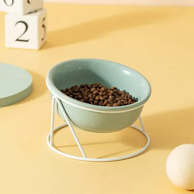 IntiMeg Bol en céramique pour chat et chien avec socle surélevé