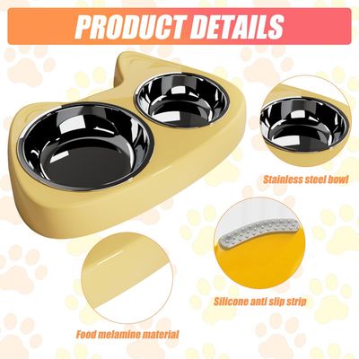 UAMLY Soporte doble para comederos de comida para gatos
