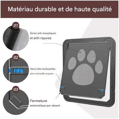 ZooVenture Porte chatière pour moustiquaire pour chiens