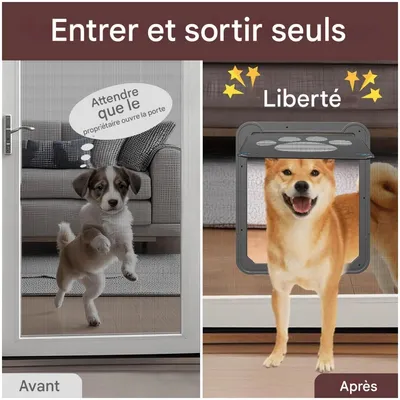 ZooVenture Porte chatière pour moustiquaire pour chiens