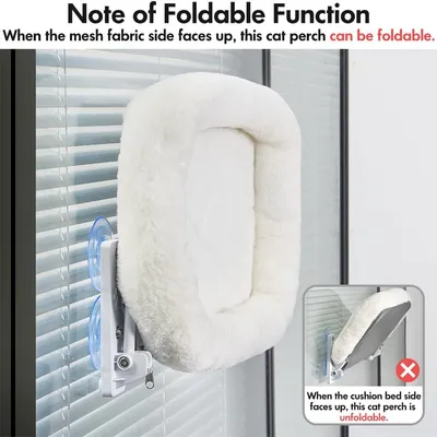 IntiMeg Hamac de fenêtre pour chat sans cordes
