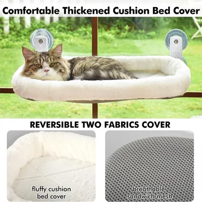 IntiMeg Hamac de fenêtre pour chat sans cordes