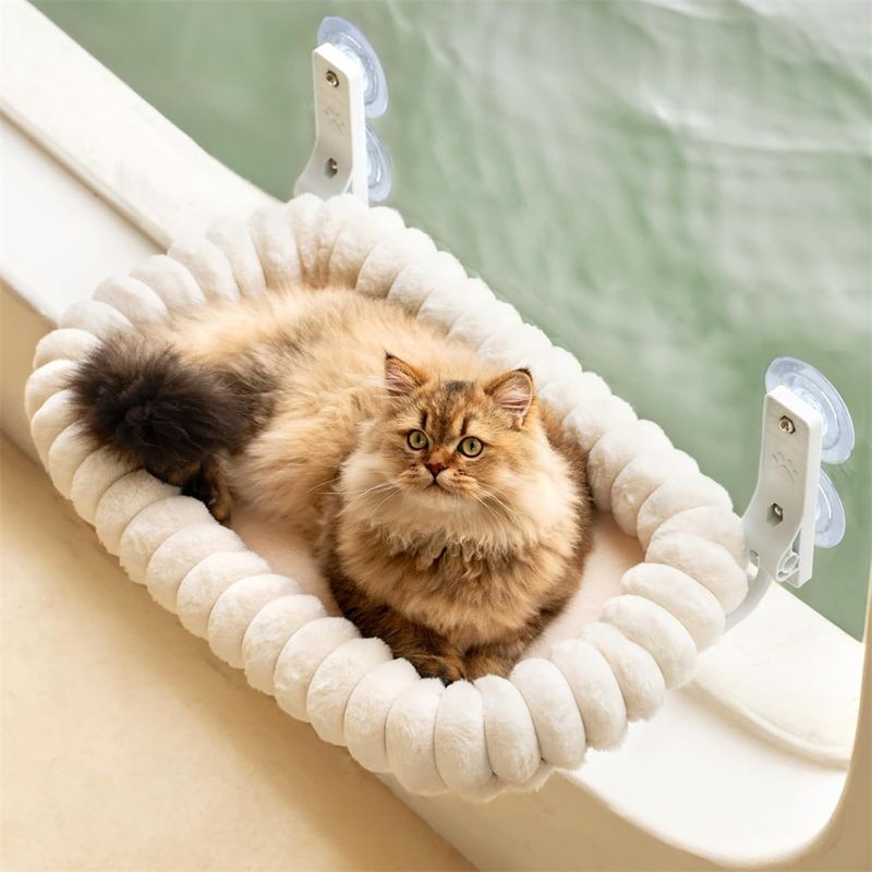 IntiMeg Hamac pour chat en peluche en forme de barre