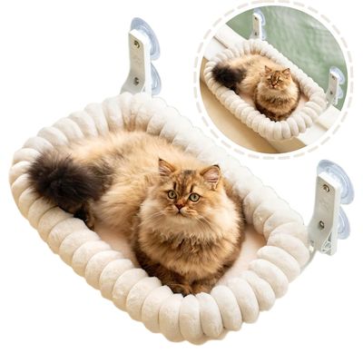 IntiMeg Hamac pour chat en peluche en forme de barre