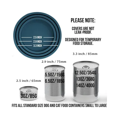 FurryFusion lot de 2 Couvercle de boîte de nourriture pour chats et chiens