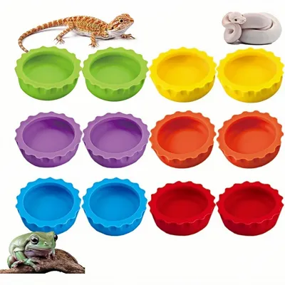 ZooVenture Lot de 6 bols colorés pour nourriture et eau pour petits animaux ZooVenture Lot de 6 bols colorés pour nourriture et eau pour petits animaux