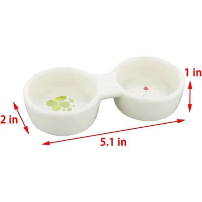 ZooVenture Gamelles doubles en céramique pour petits animaux